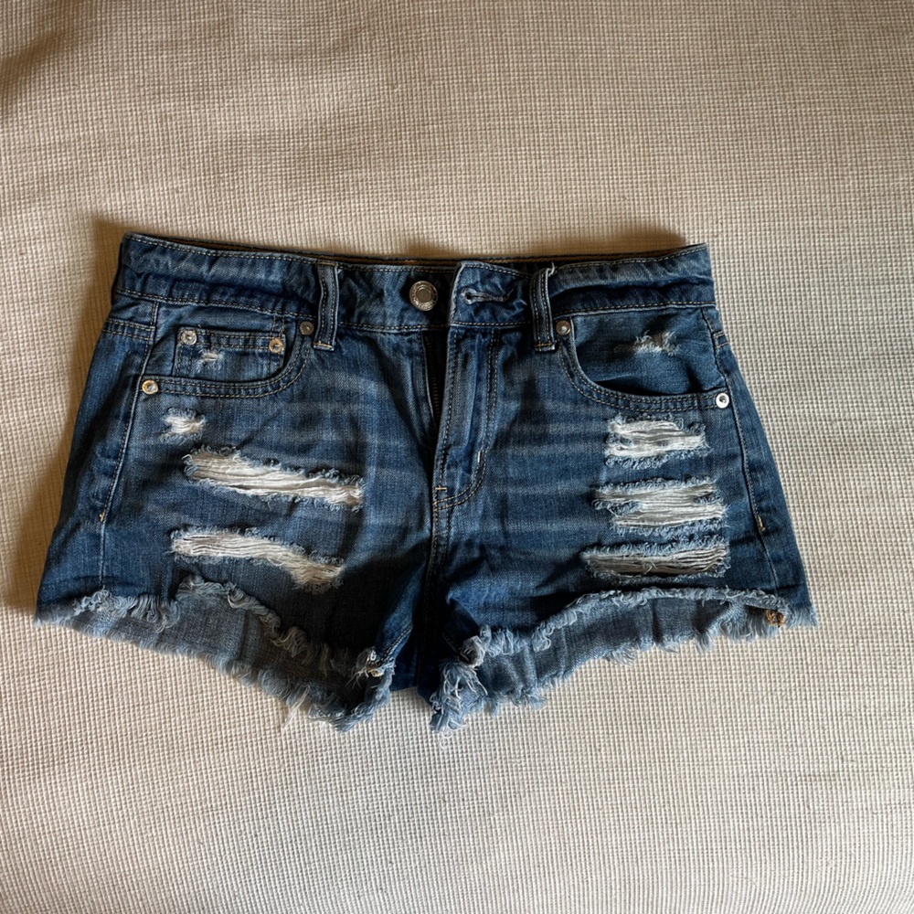American Eagle Tom-girl Shortie Classic Jean shorts medium wash